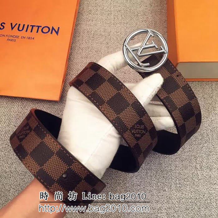 路易威登LV Louis Vuitton精選Monogram帆布 圓形LV logo的 男士皮帶 LHG1200